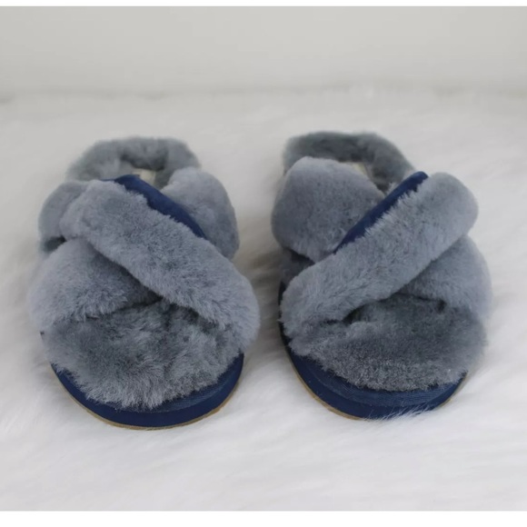 UGG Shoes - UGG ABELA GEYSER COLOR SHEEPSKIN SLIDES SLIPPERS